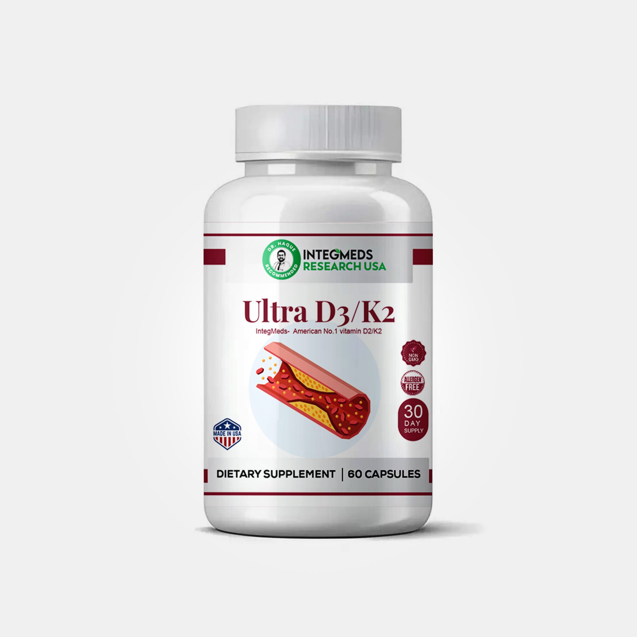 INTEGMEDS Ultra D3/K2 60 Capsules