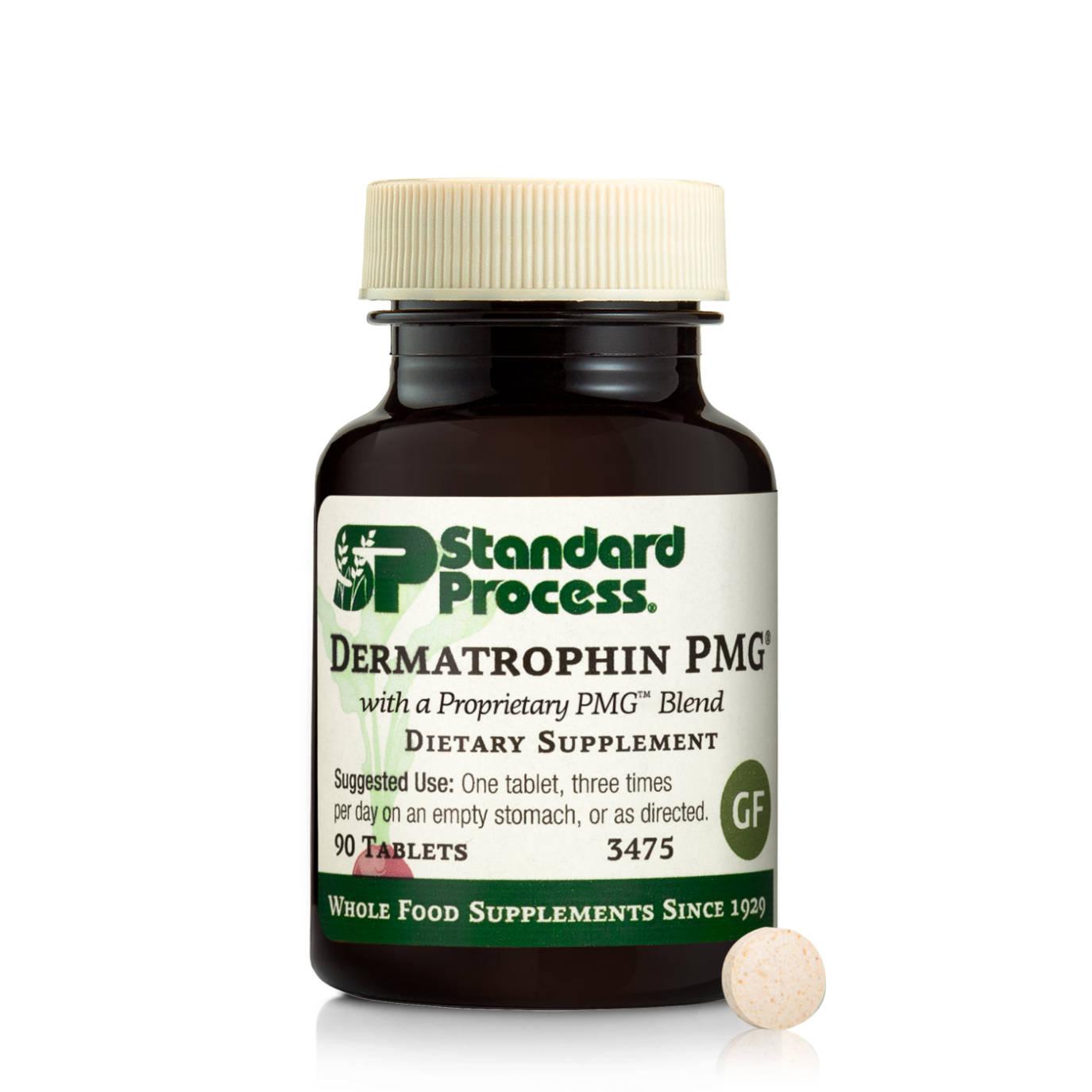 Standard Process Dermatrophin PMG 90 Tablets